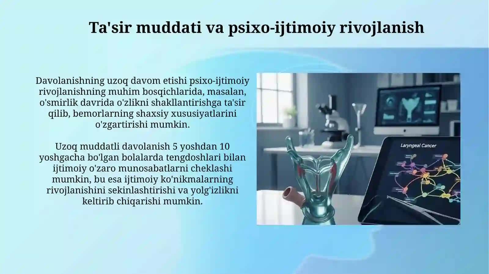 Uzoq muddatli davolanayotgan bemor bolalarning o‘zigaxosxusiyatlari 3