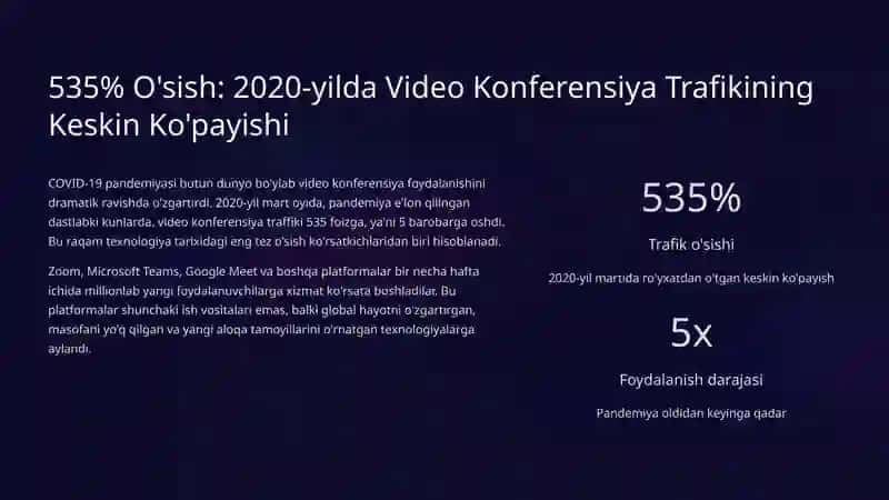 Video va veb konferensiya. Videokonferensiyaning jamiyatga taʼsiri 3
