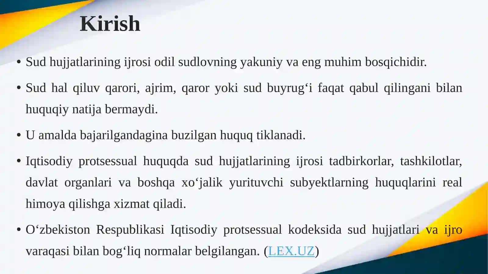 Sud hujjatlarining ijrosi 3
