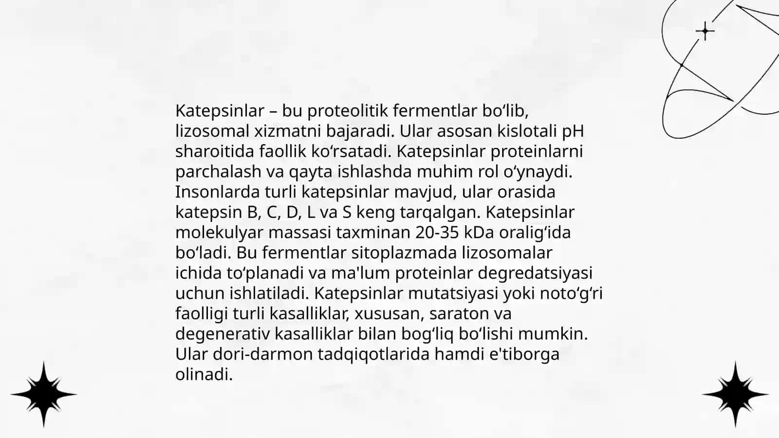 Katepsinlar, ularning klinik ahamiyati 3