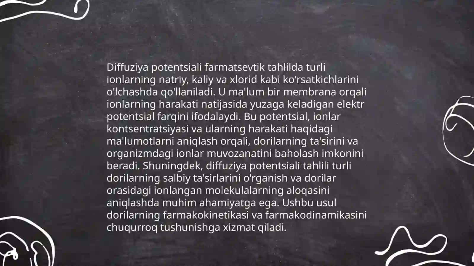 Diffuzion potensialning farmatsevtikadagi ahamiyati 3
