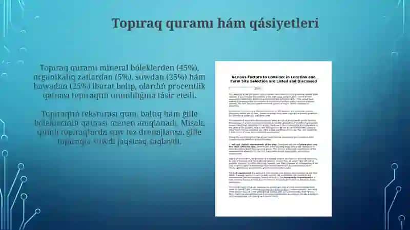 Topiraq ha'mtopografiyaliq faktorlar 3