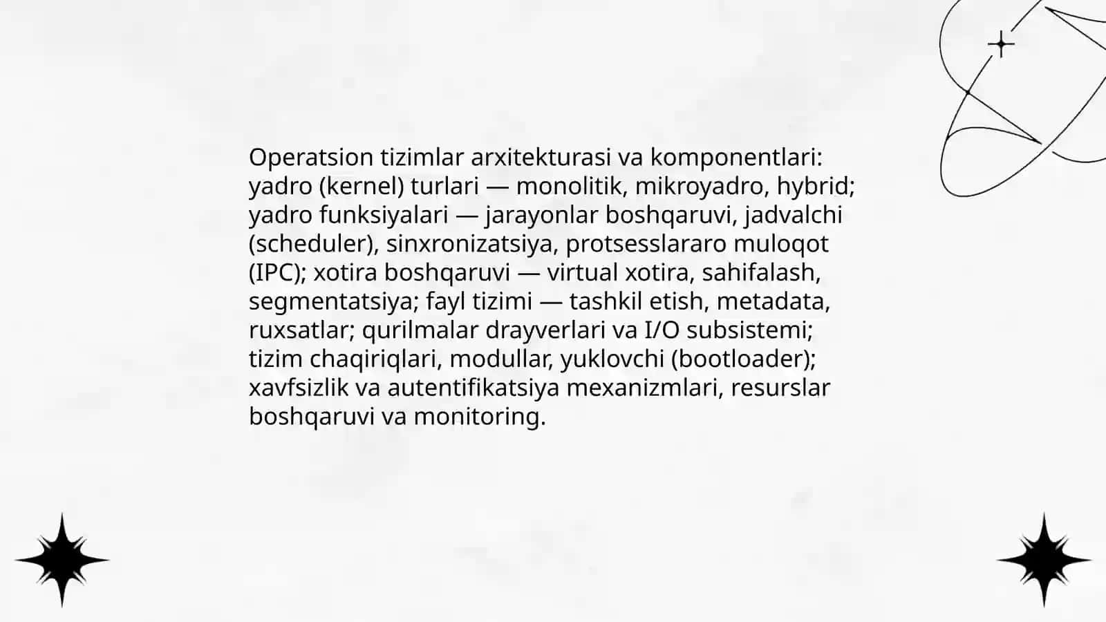 Operatsion tizimlar arxitekturasi va komponentlari 3