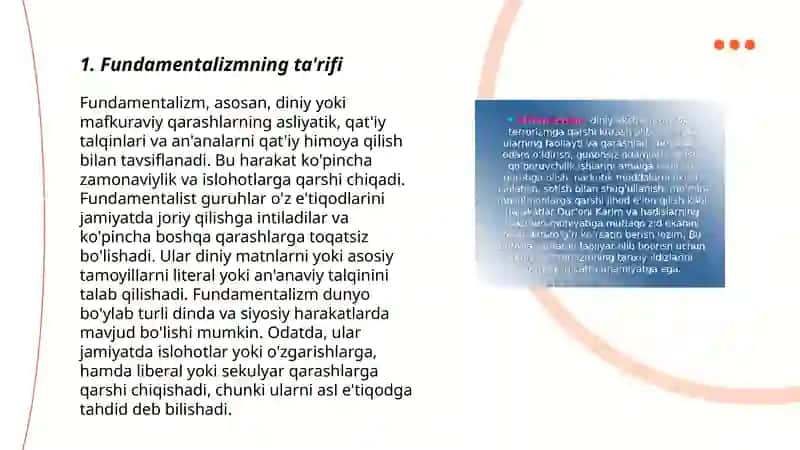 Fundamentalizm va Ekstremizm tushunchalari 3