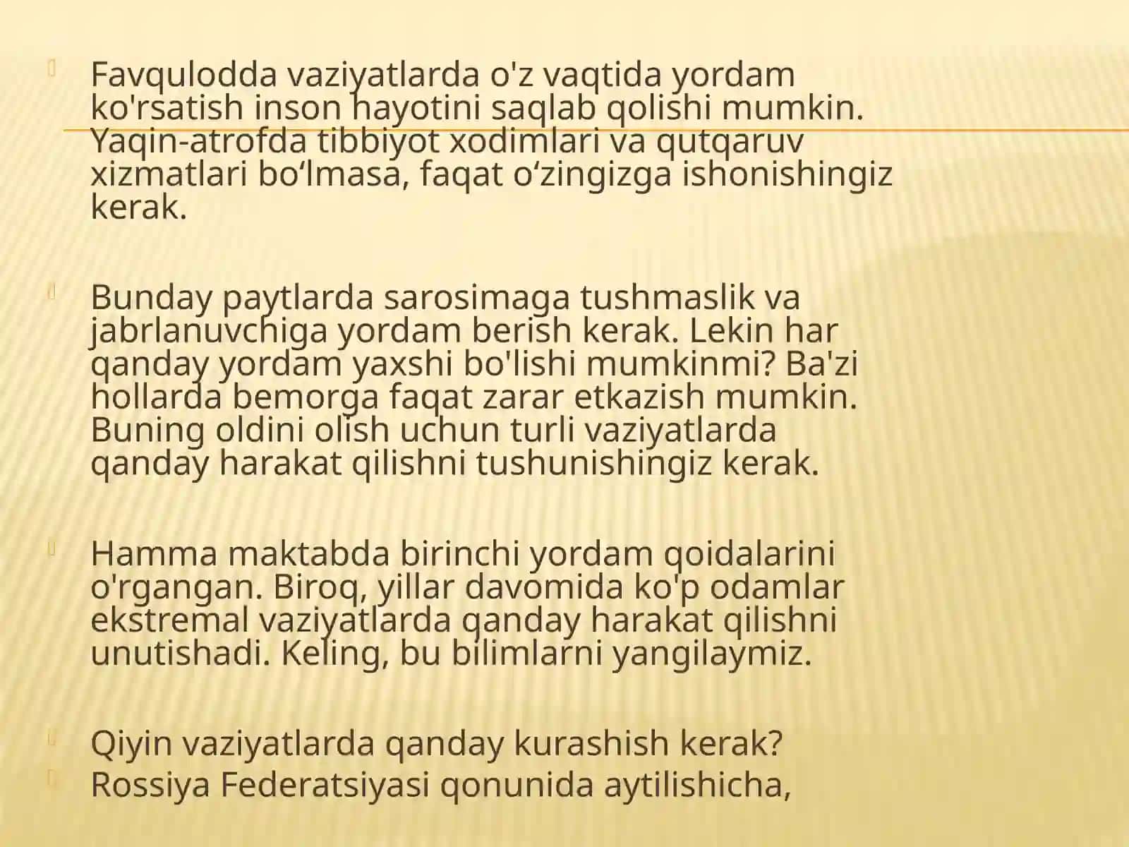 Favqulodda vaziyatlarda yordam 3