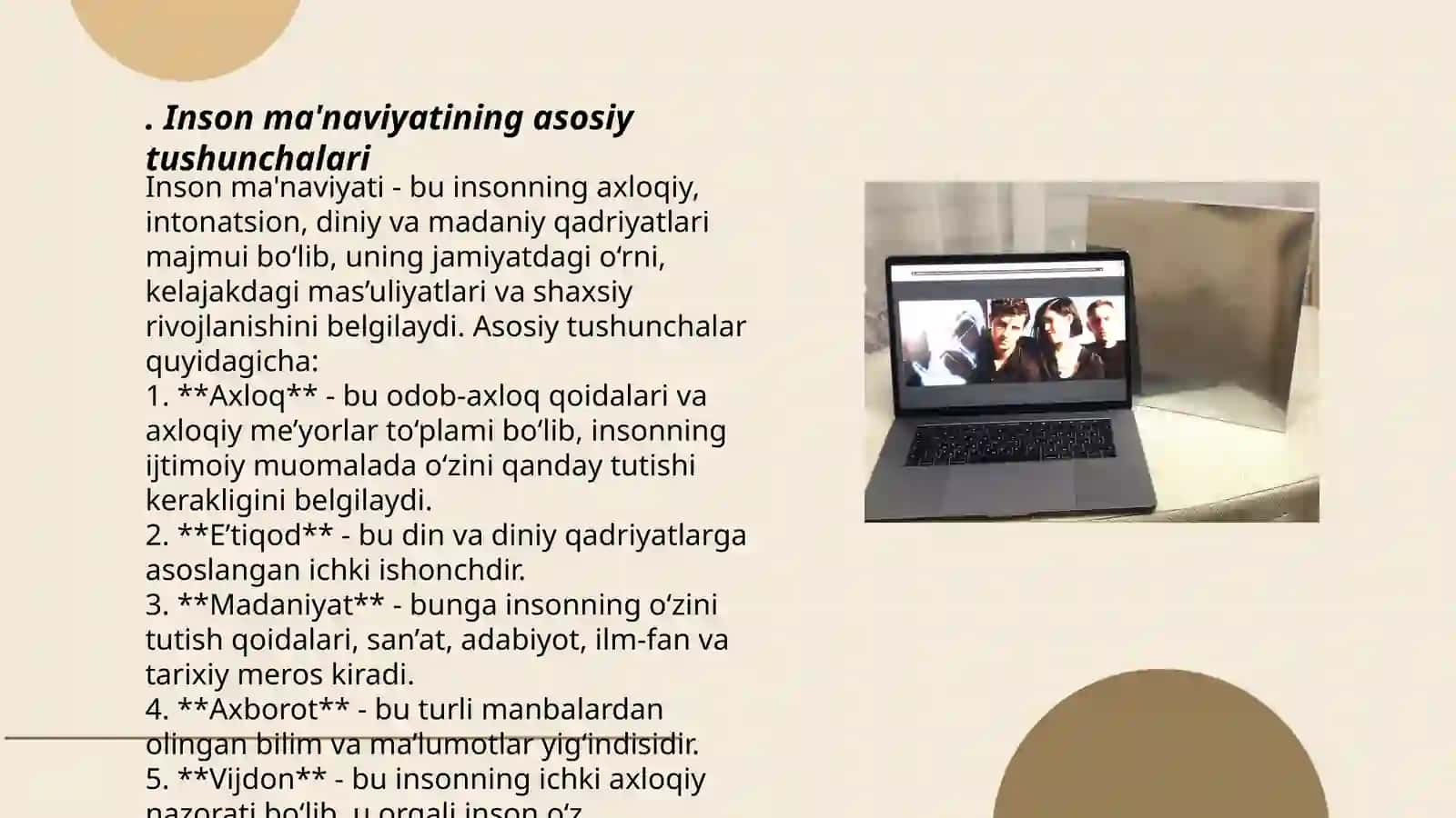 Inson ma'naviyatining asosiy tushunchalari 3