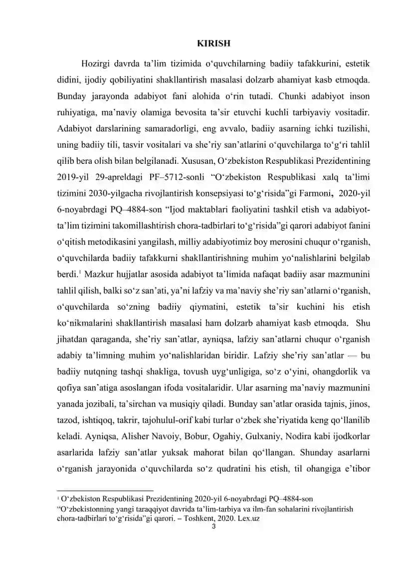 Adabiyot darslarida lafziy she'riy san'atlarni oʻrganish 3