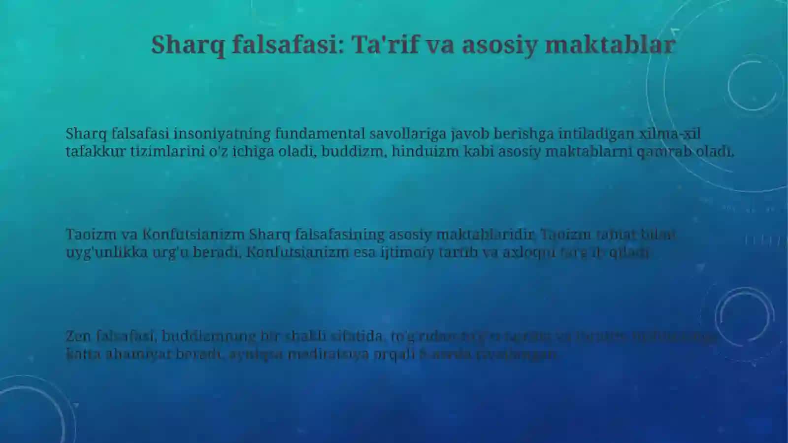 Sharq falsafasi 3