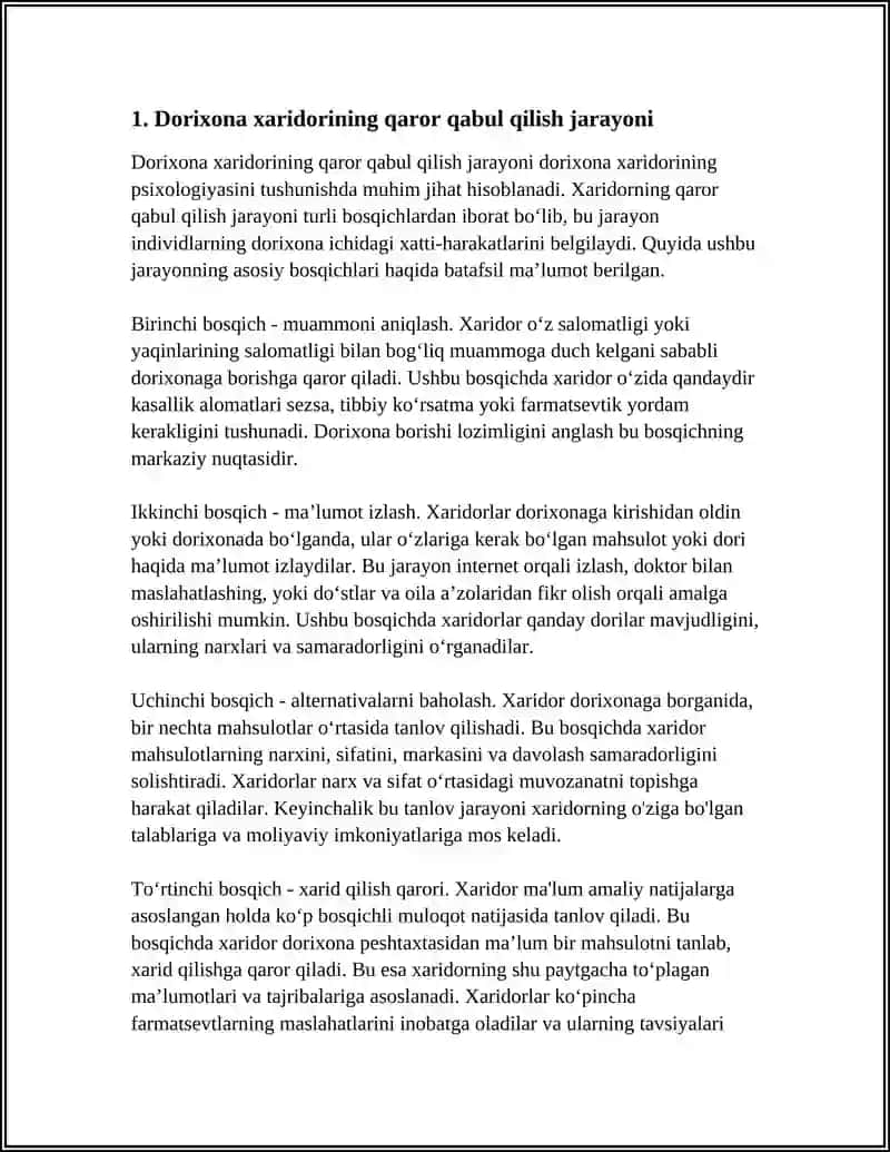 DORIXONA XARIDORINING PSIXOLOGIYASI 3