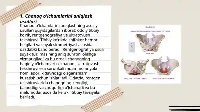 Chanoq o'lchamlari va patologiyasi 3