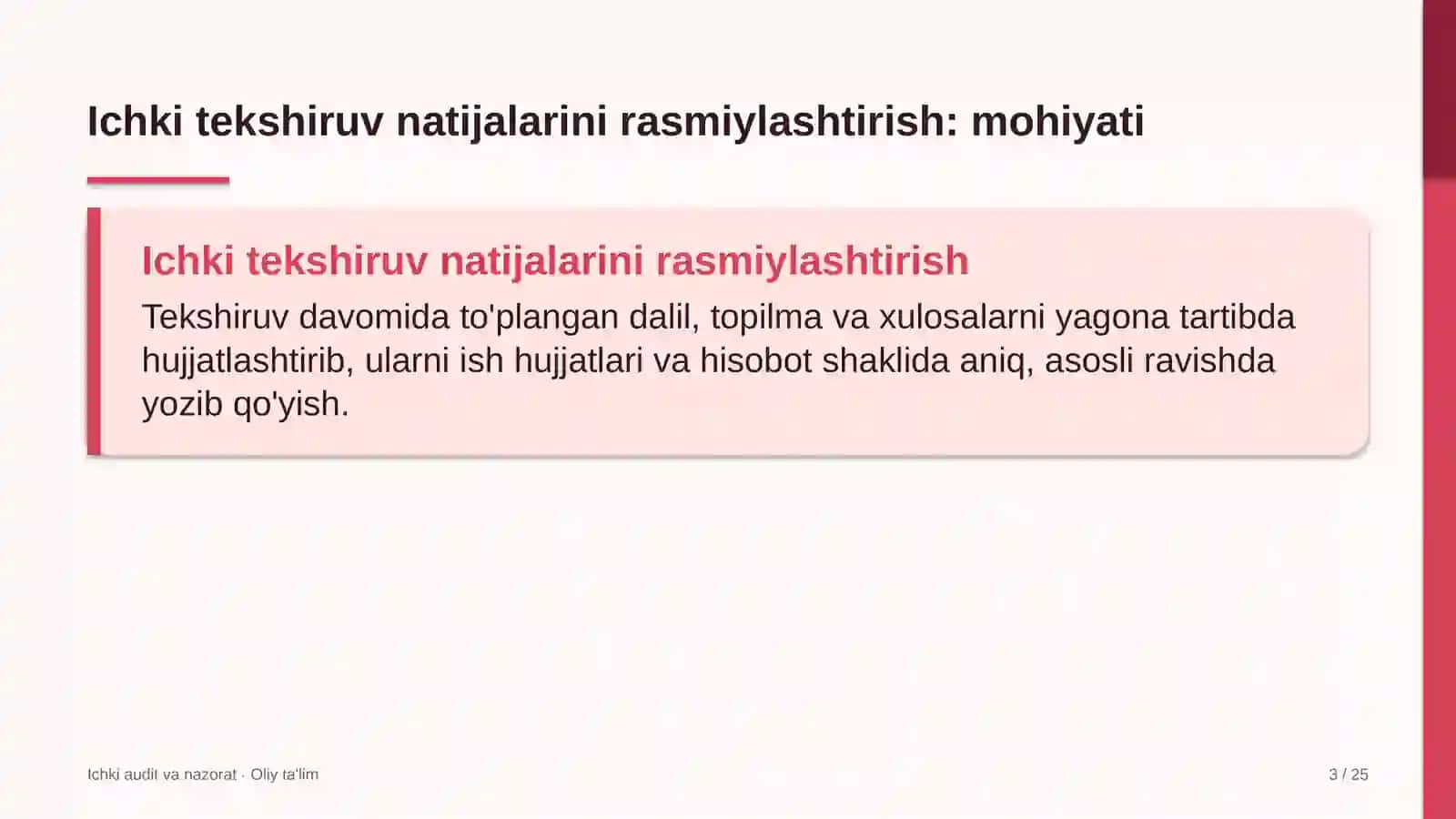 Kadrlar agentliklarida ichki tekshiruv natijalarini rasmiylashtirish 3