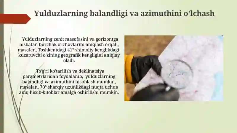 Azimutni aniqlash usullari 3