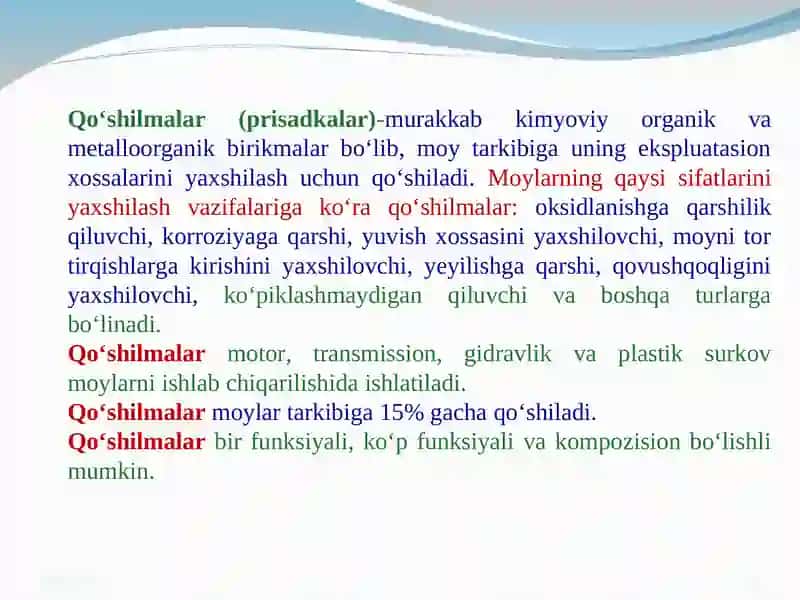 Kimyoviy qo‘shimchalar 3
