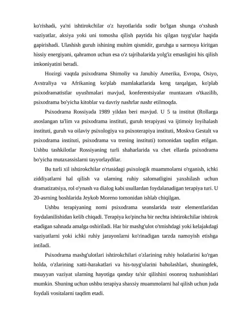 Psixodrama va mashg`ulotlar 3