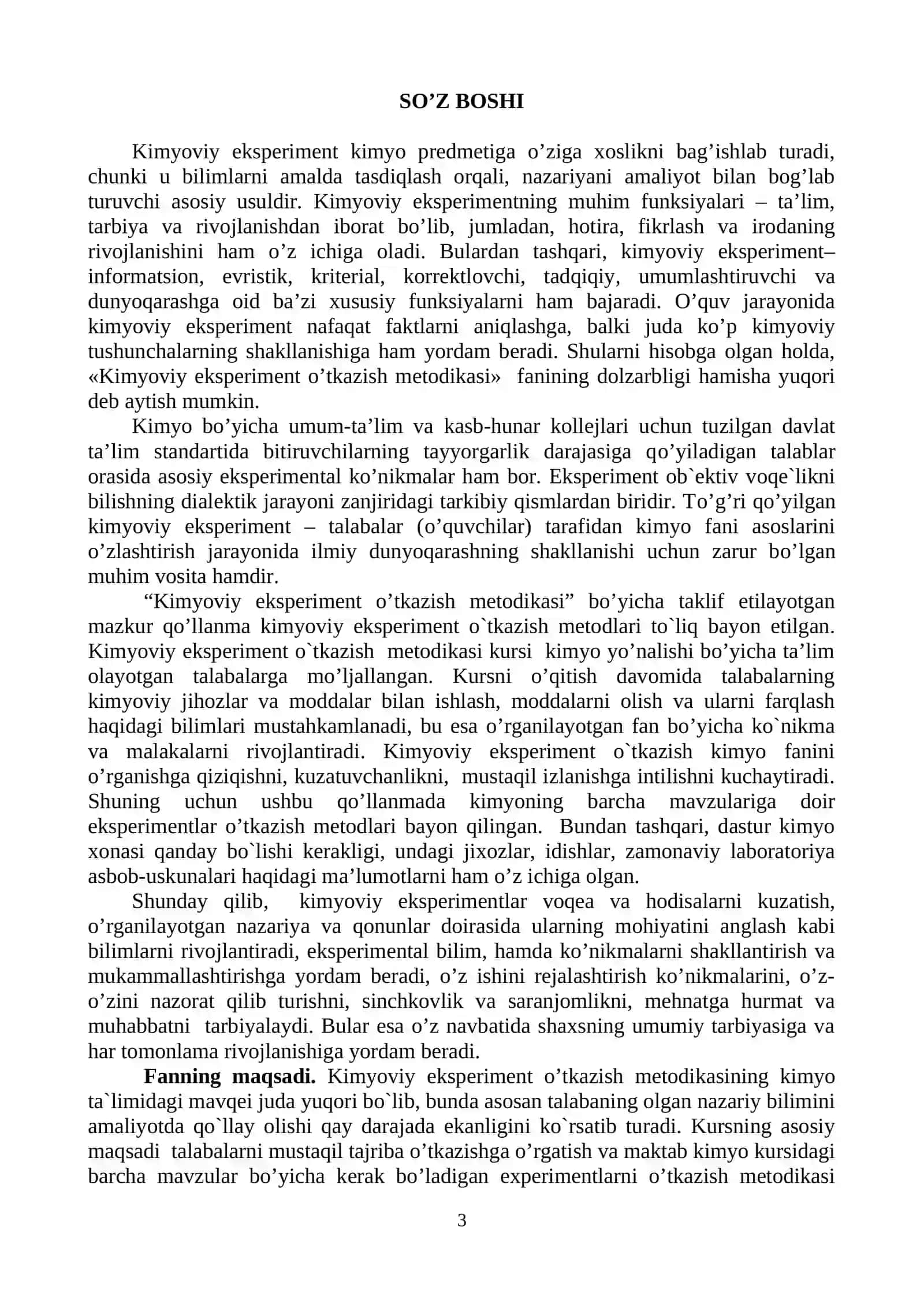 Kimyo o’qitish metodikasi 3