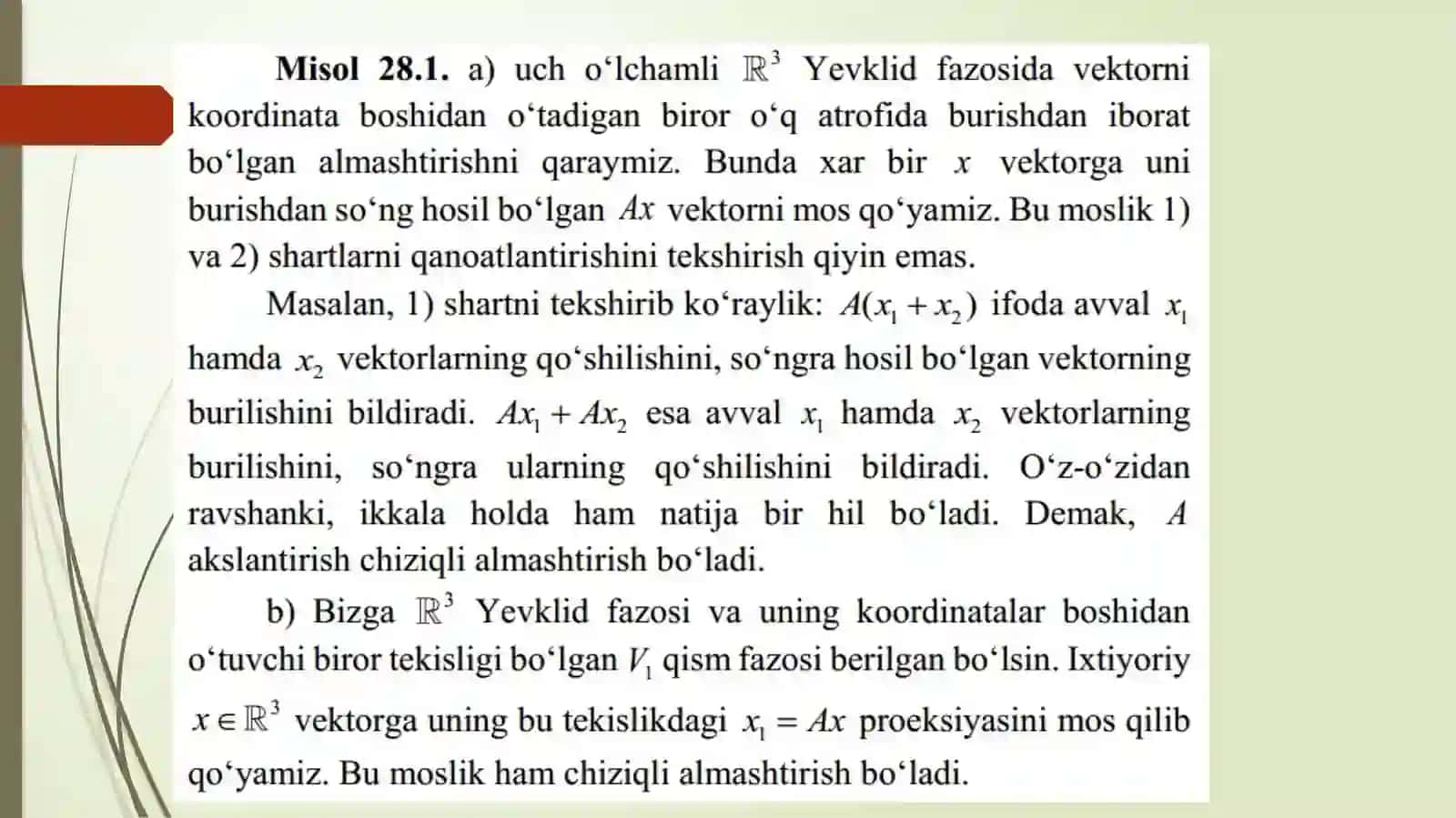 CHIZIQLI ALMASHTIRISHNING OBRAZI, YADROSI 3