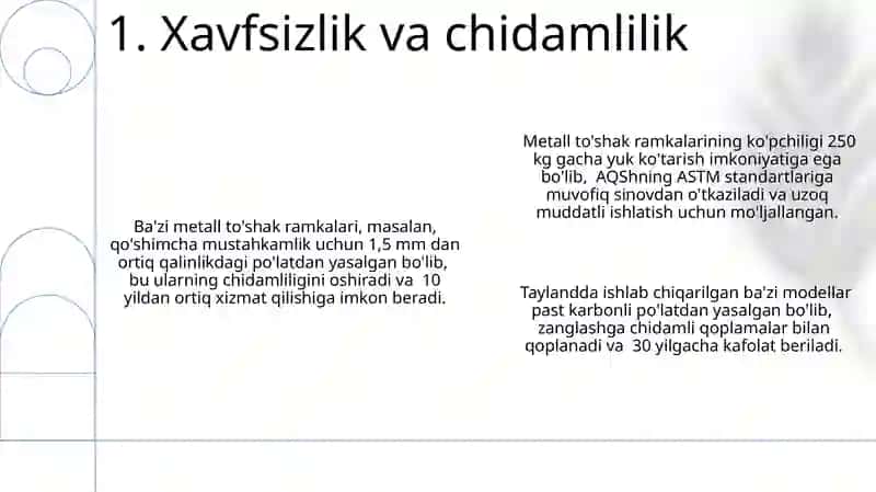 Metall to'shak ramkalar 3