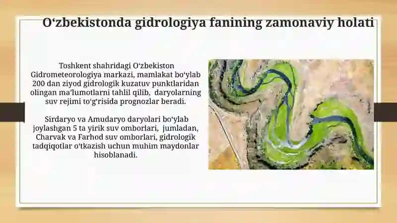 Oʻzbekistonda gidrologiyaning rivojlanishi va hozirgi holati 3