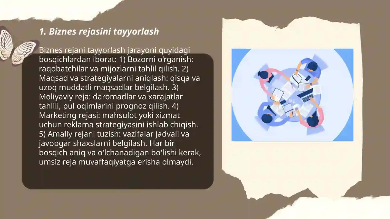 Biznes rejasini tayyorlash 3