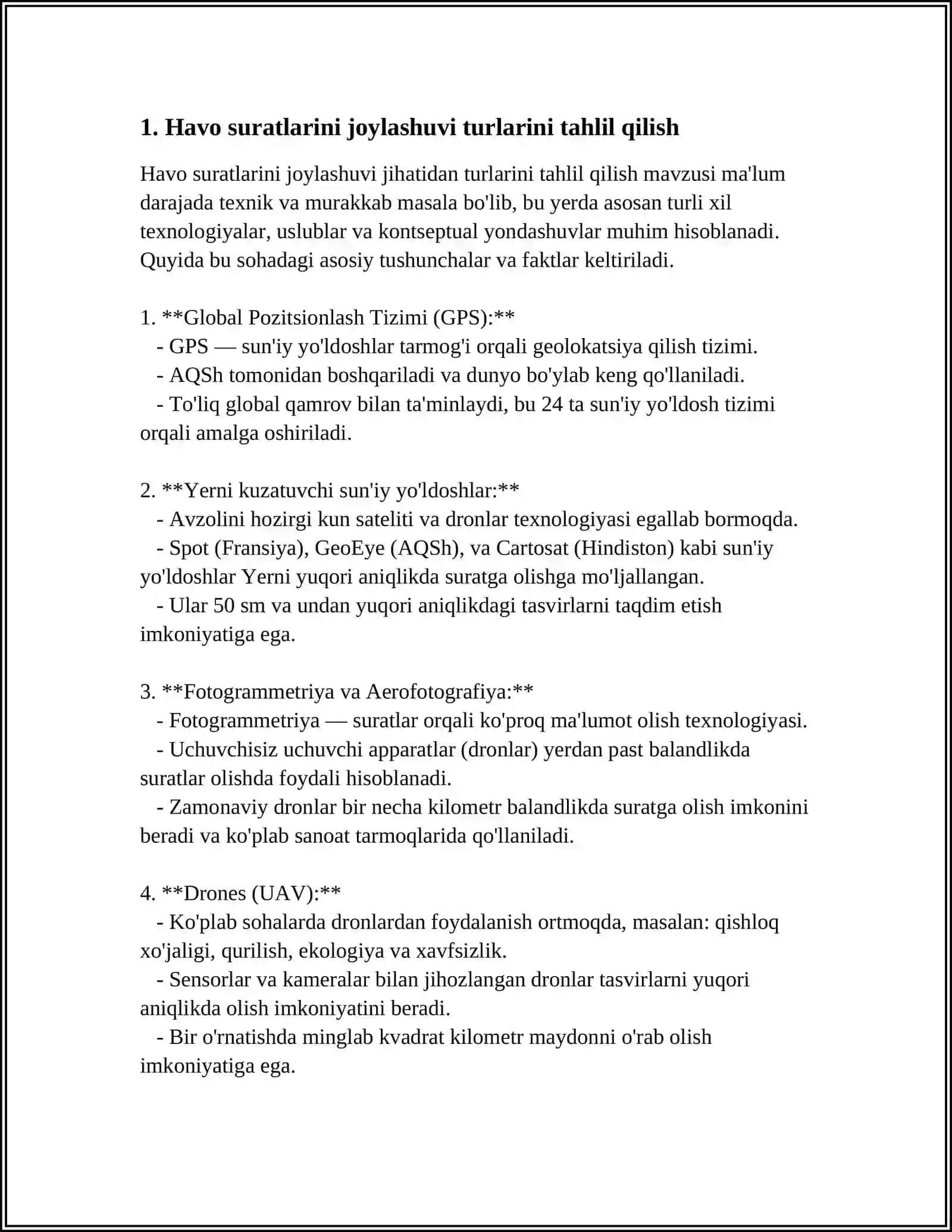 HAVO SURATLARINI JOYLASHUVI BILAN SOLISHTIRISH 3