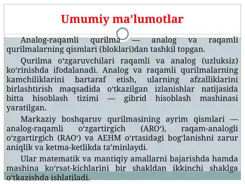 Analog raqamli qurilmalar 3