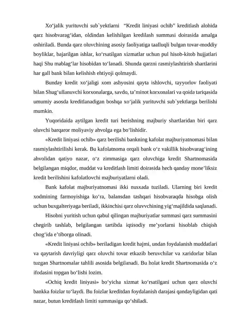 Kontokorrent schetidan kreditlash 3