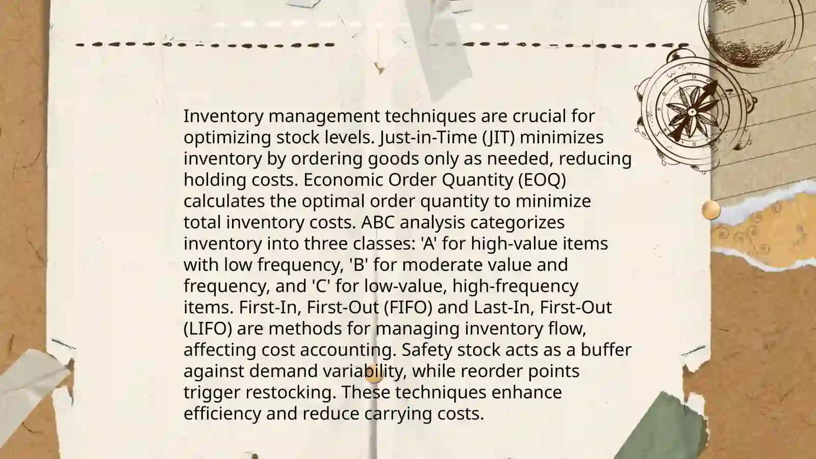 Control of Sale Enterprise - Inventory Management Techniques 3
