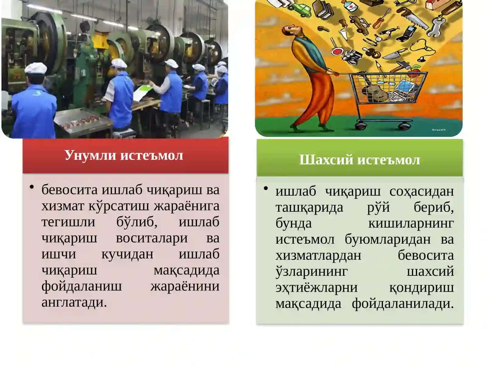 Истеъмол ва жамғарманинг мазмуни ва шаклланиши 3