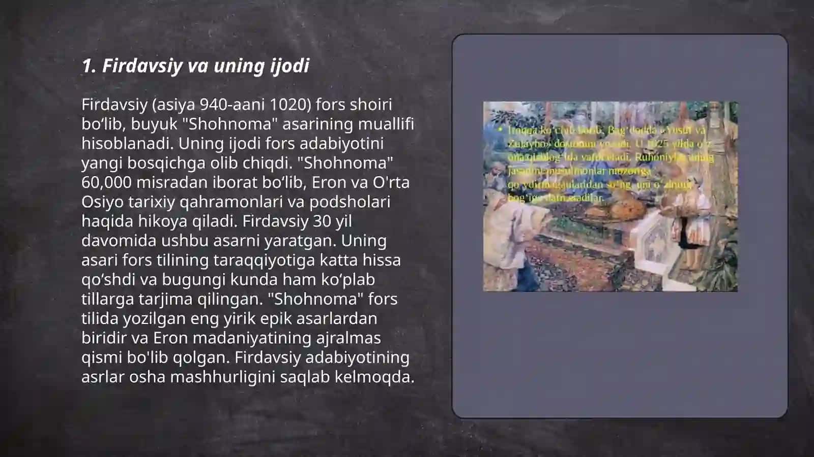 Firdavsiyning,, Shohnoma" asari 3