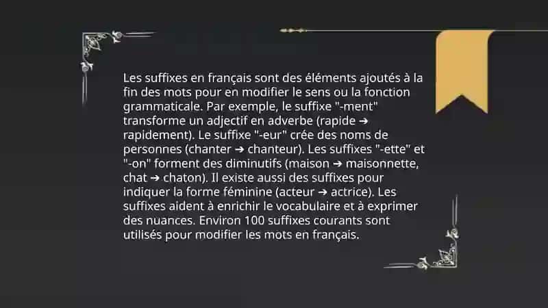 Les suffixes en français 3