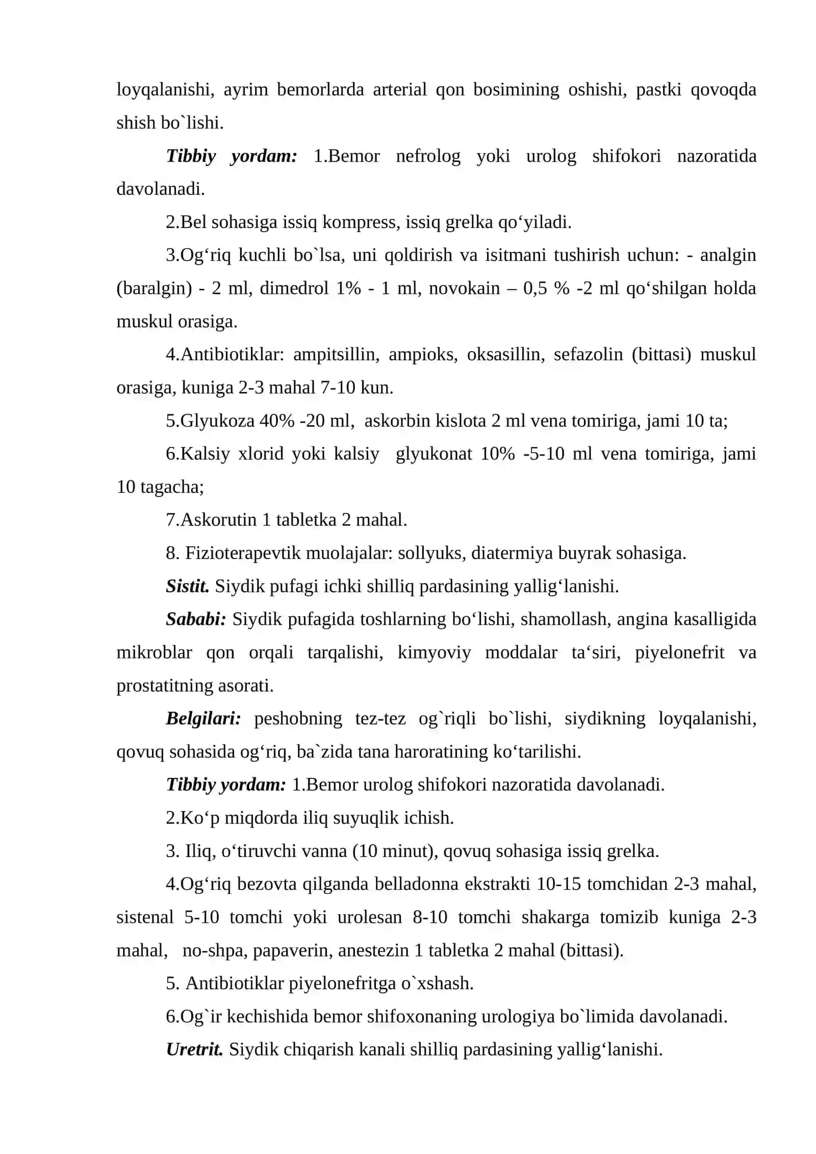 Ayirish va tanosil a`zolari kasalliklari 3