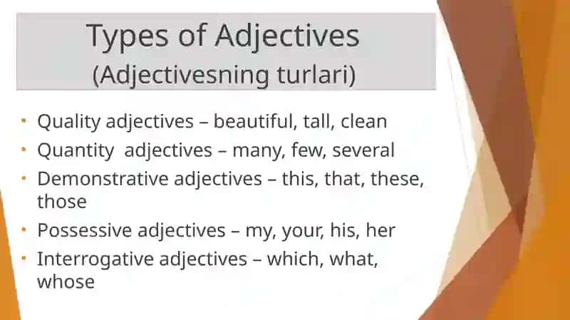 Adjektives-Words That Describe Nouns 3