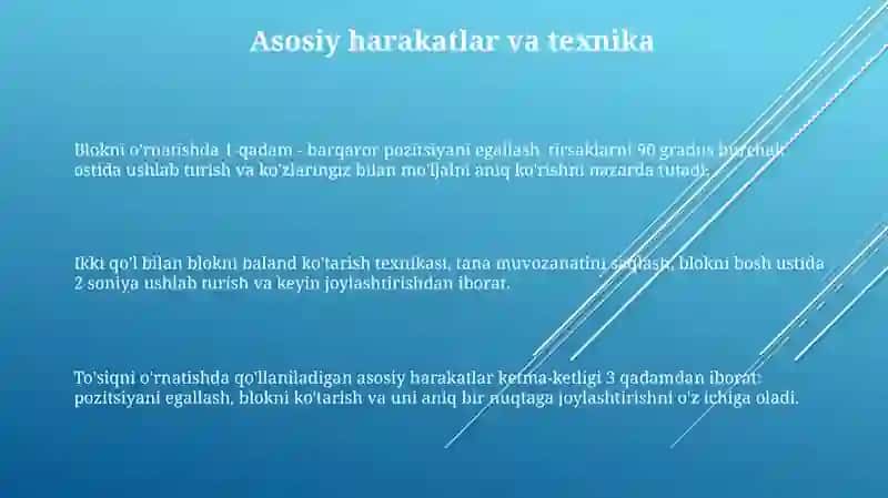 Trenirovka mashqlari 3