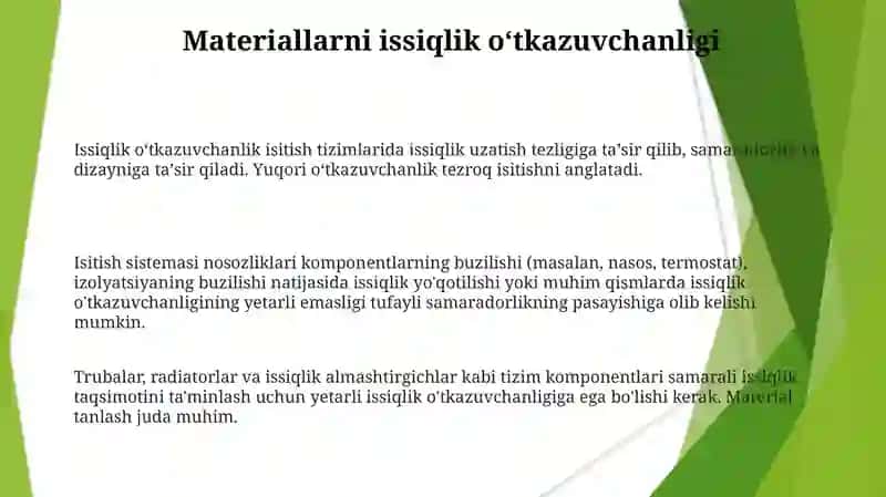Issiqlik oʻtkazuvchanlik 3