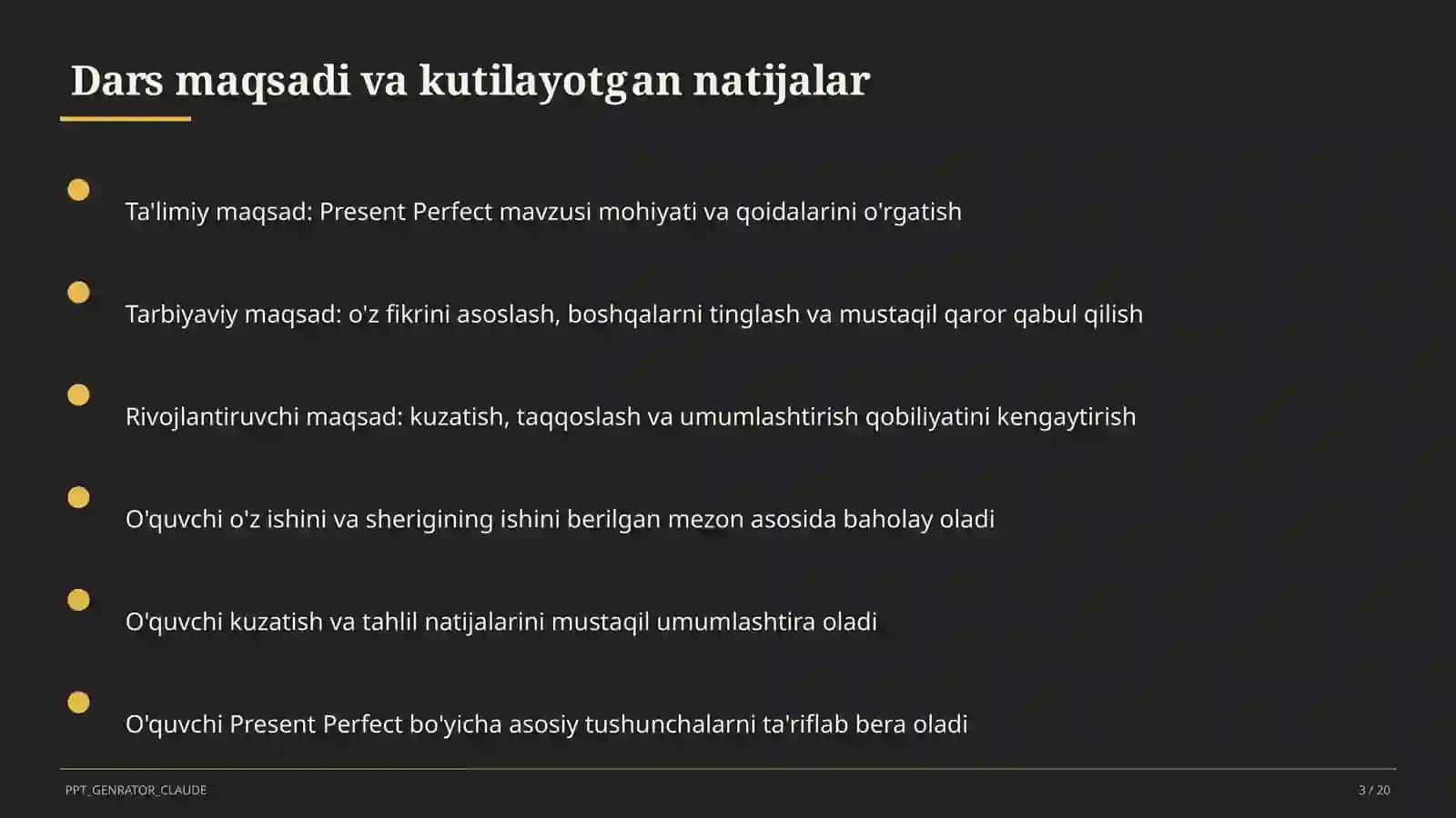 Present Perfect ( 8-sinf) 3