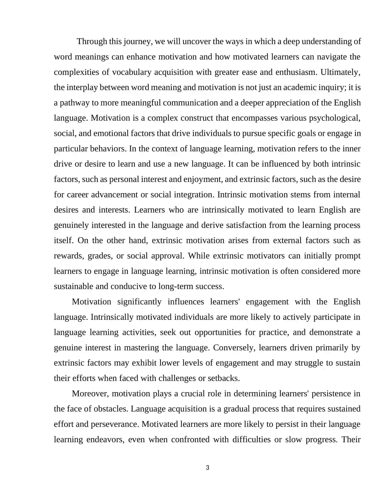 WORD MEANING AND MOTIVATION IN ENGLISH 3