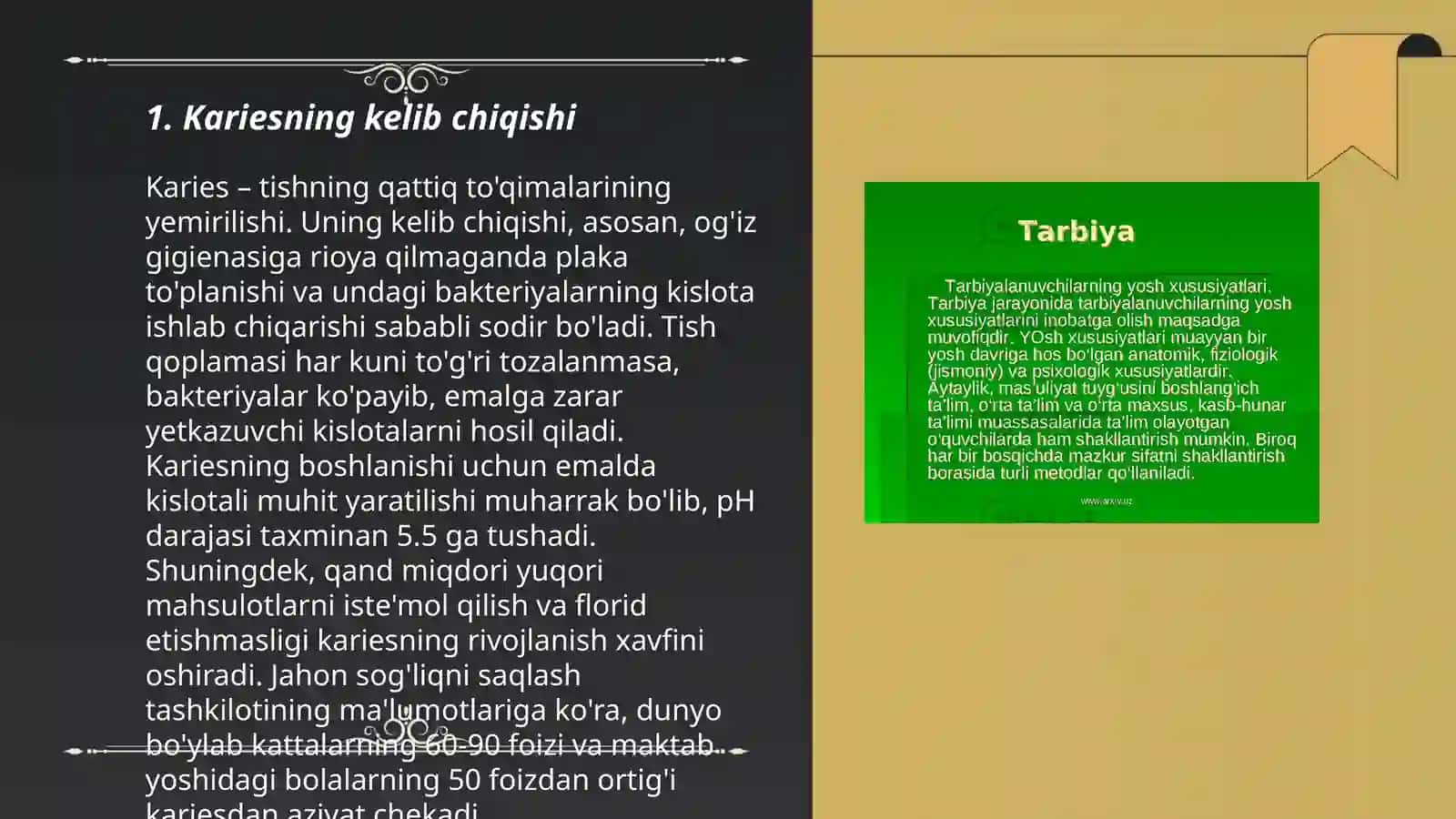 Karieslar haqida umumiy maʼlumot 3