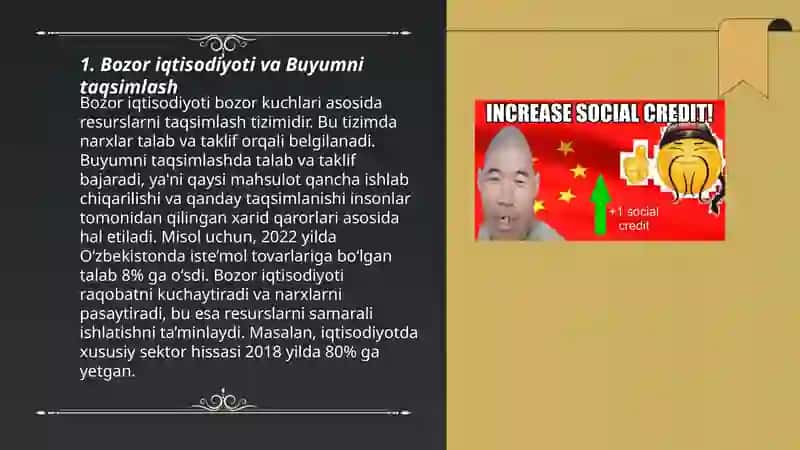 Bozor iqtisodiyoti va Buyumni taqsimlash 3