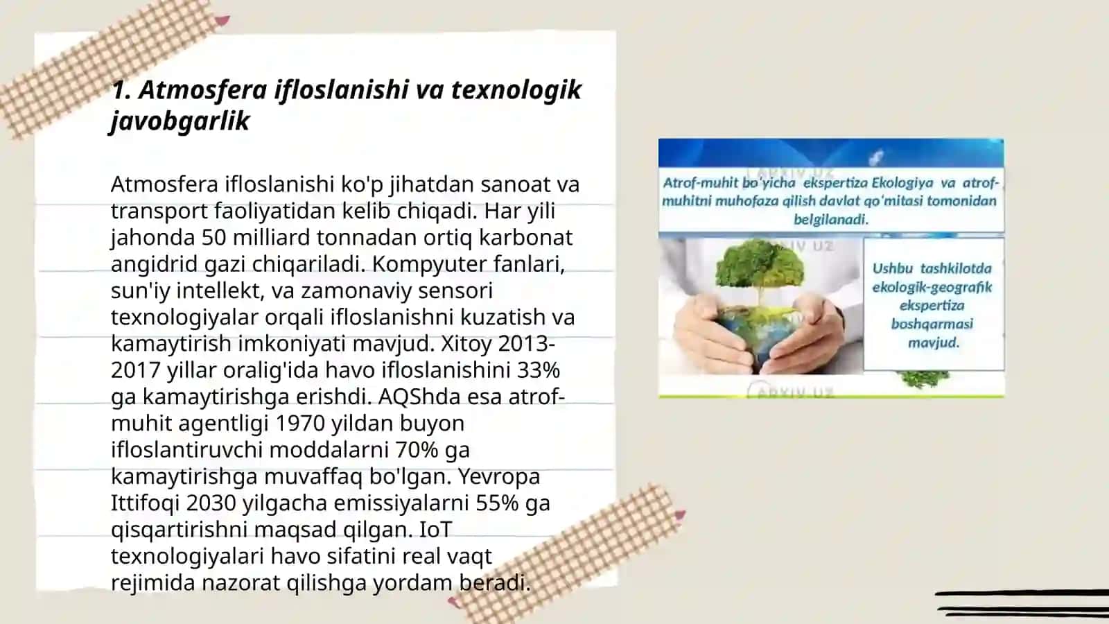 Atmosfera ifloslanishi va texnologik javobgarlik 3