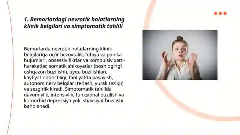 Bemorlardagi nevrotik holatlari tahlili 3