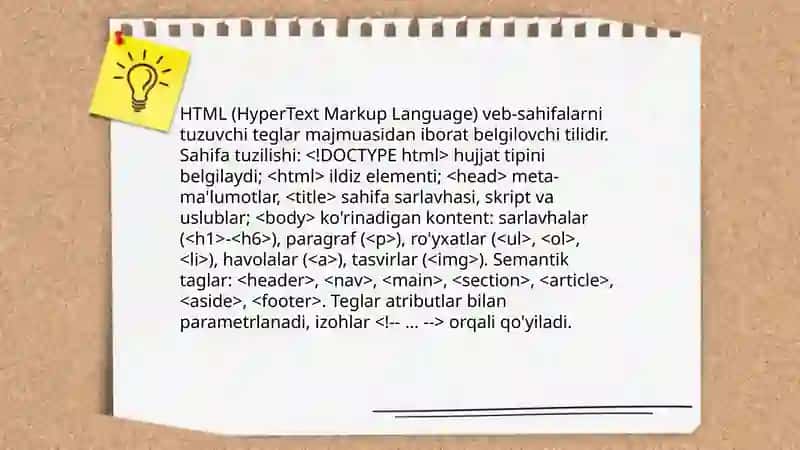 Web texnologiyalar.Web sahifalar yaratish dasturiy vositalari 3