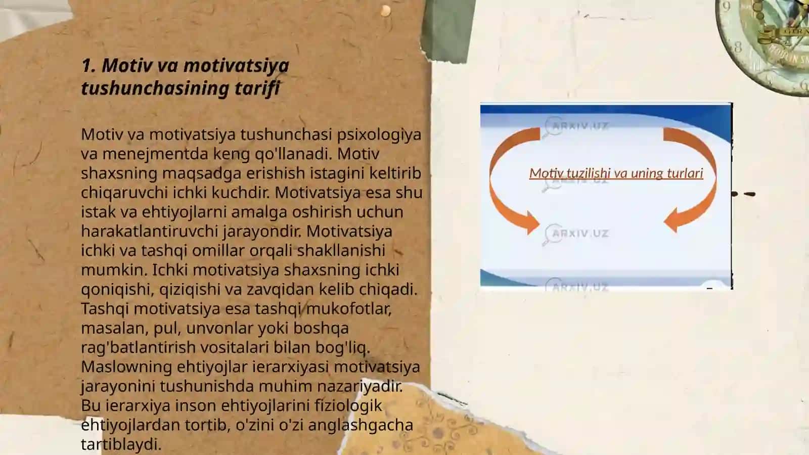 Motiv va motivatsiya tushunchasi 3