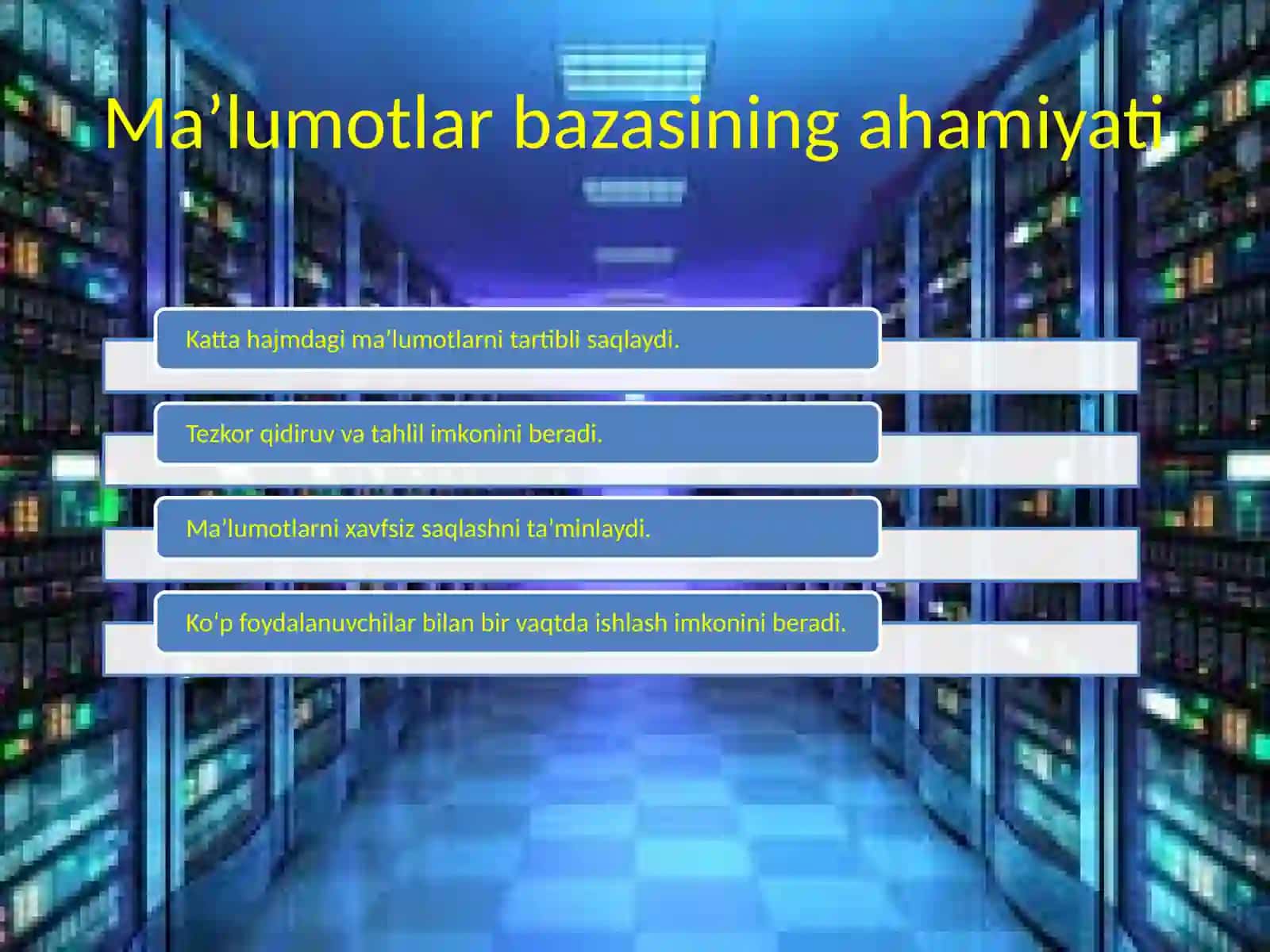Malumotlar bazasi 3