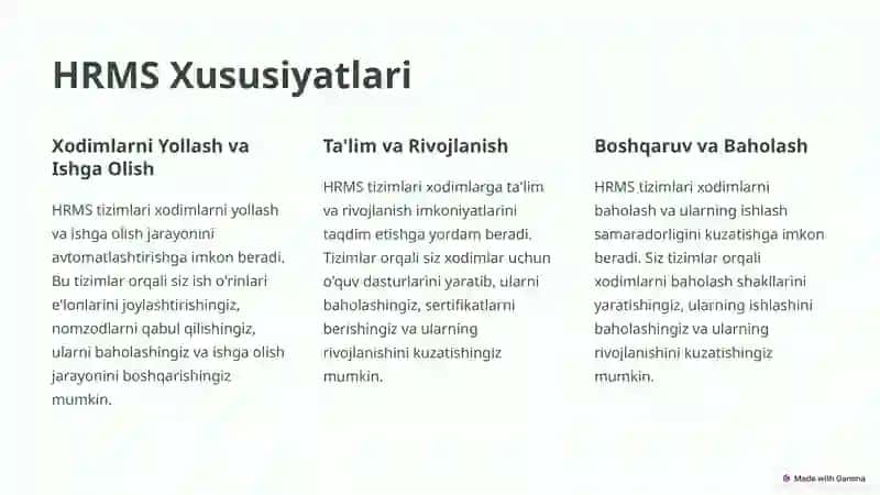 Inson Resurslari Boshqarish Tizimlari 3