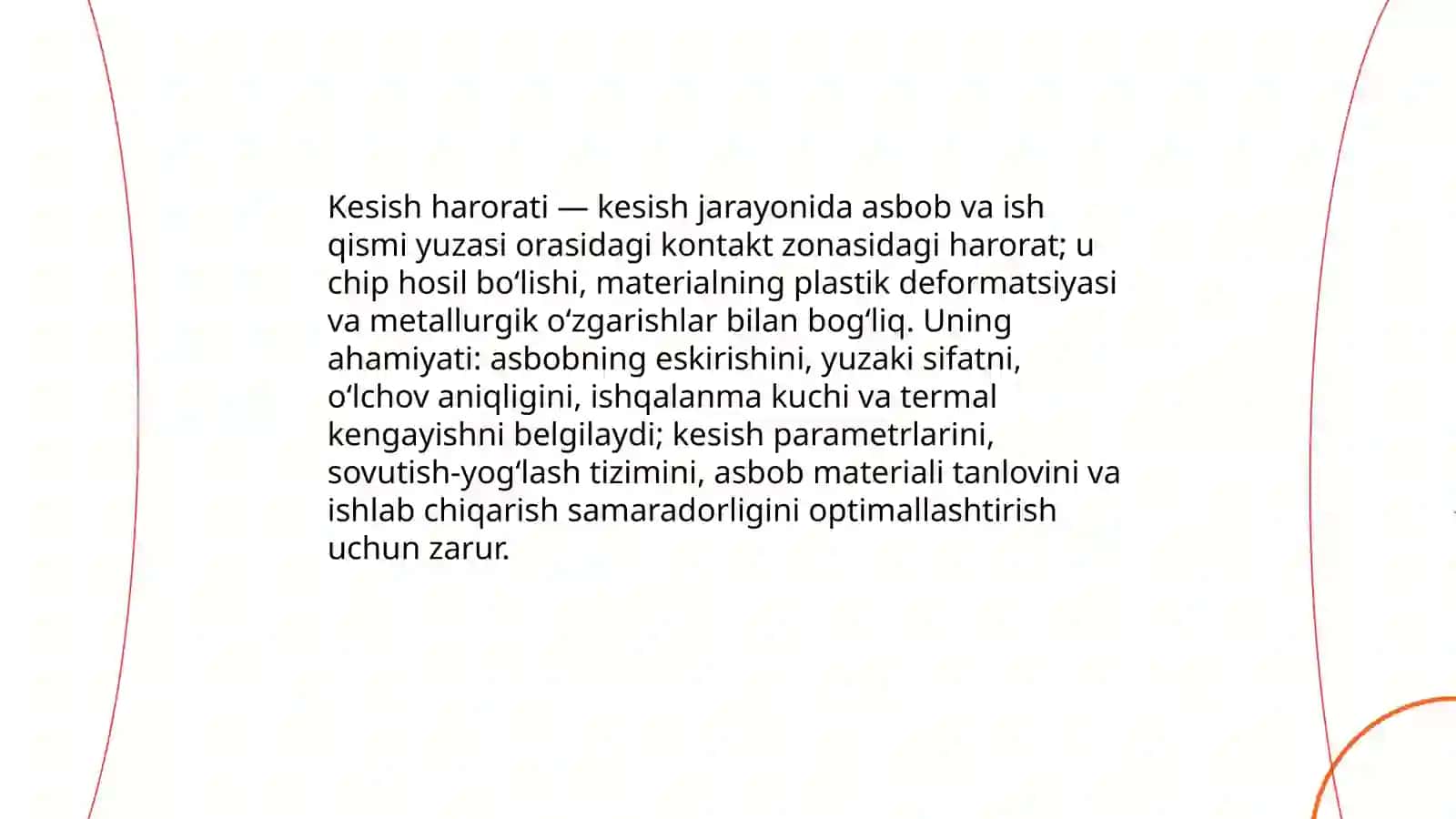 Kesish haroratini oʻlchash 3
