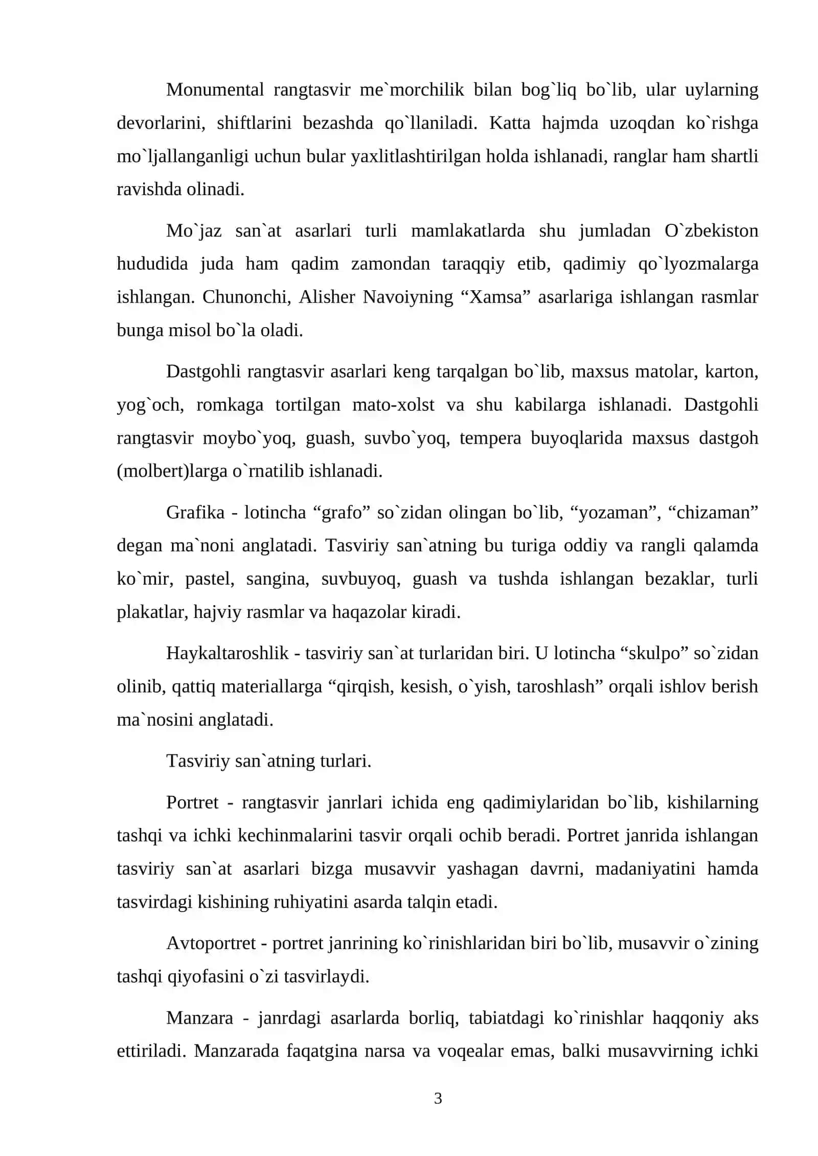 TASVIRIY SANATNING KELIB CHIQISHI 3