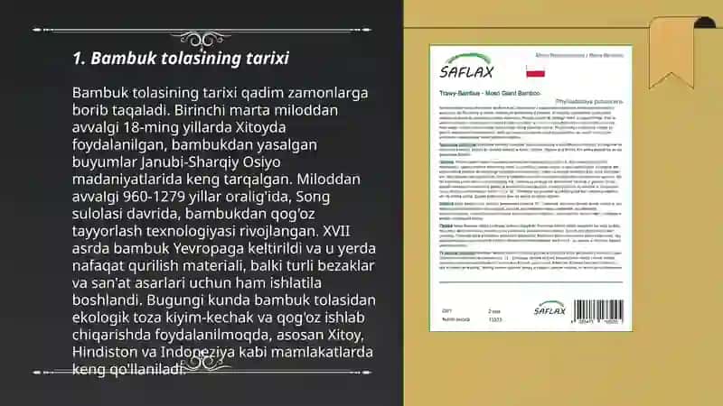 Bambuk tolasini olish 3