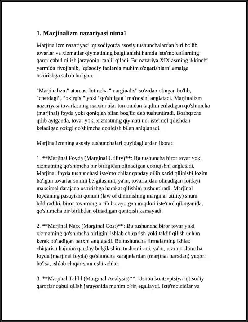 Marjinalizm Nazariyasi 3