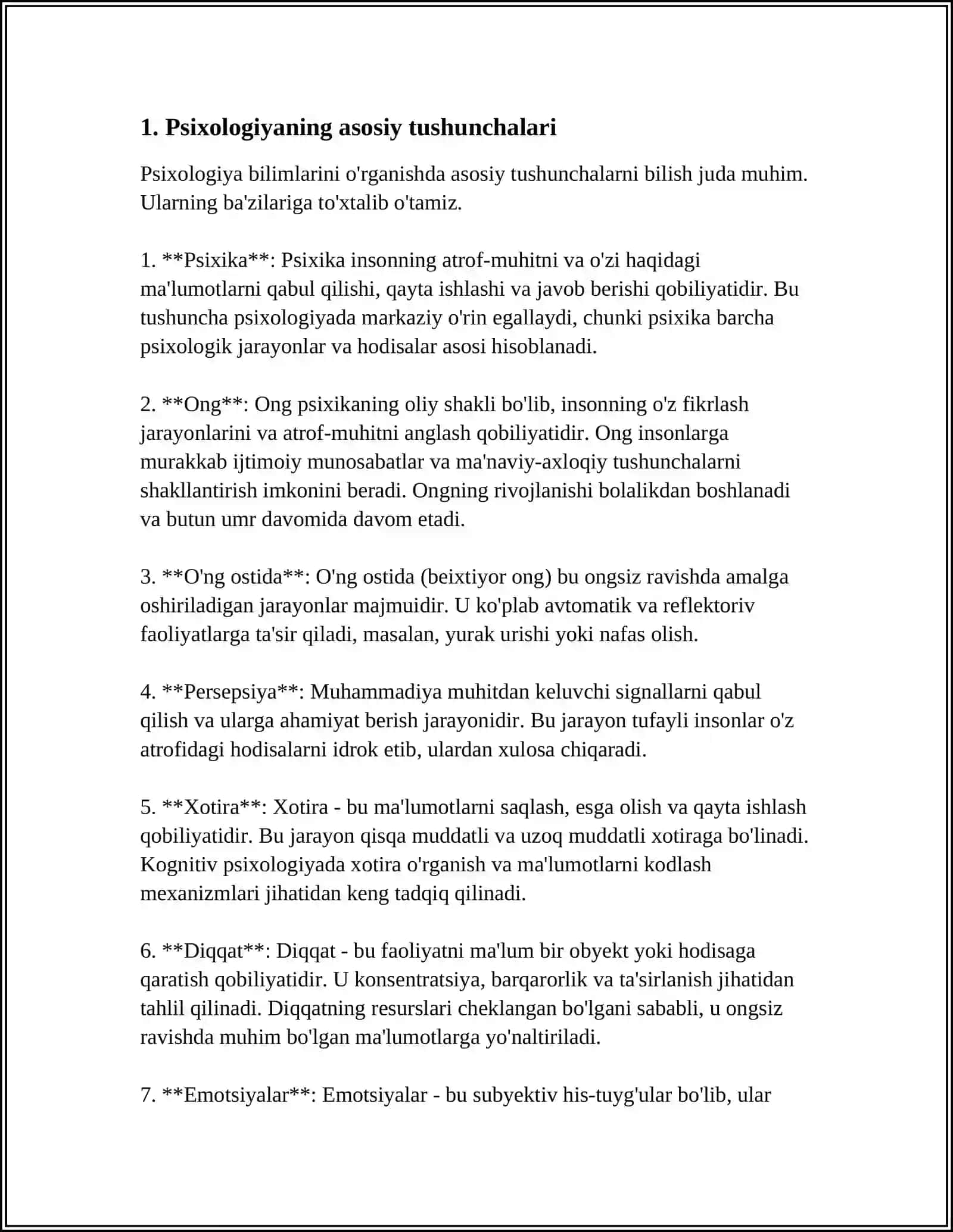 MUSTAQIL ISH Mavzu: PISIXALOGIYA NIMA 3