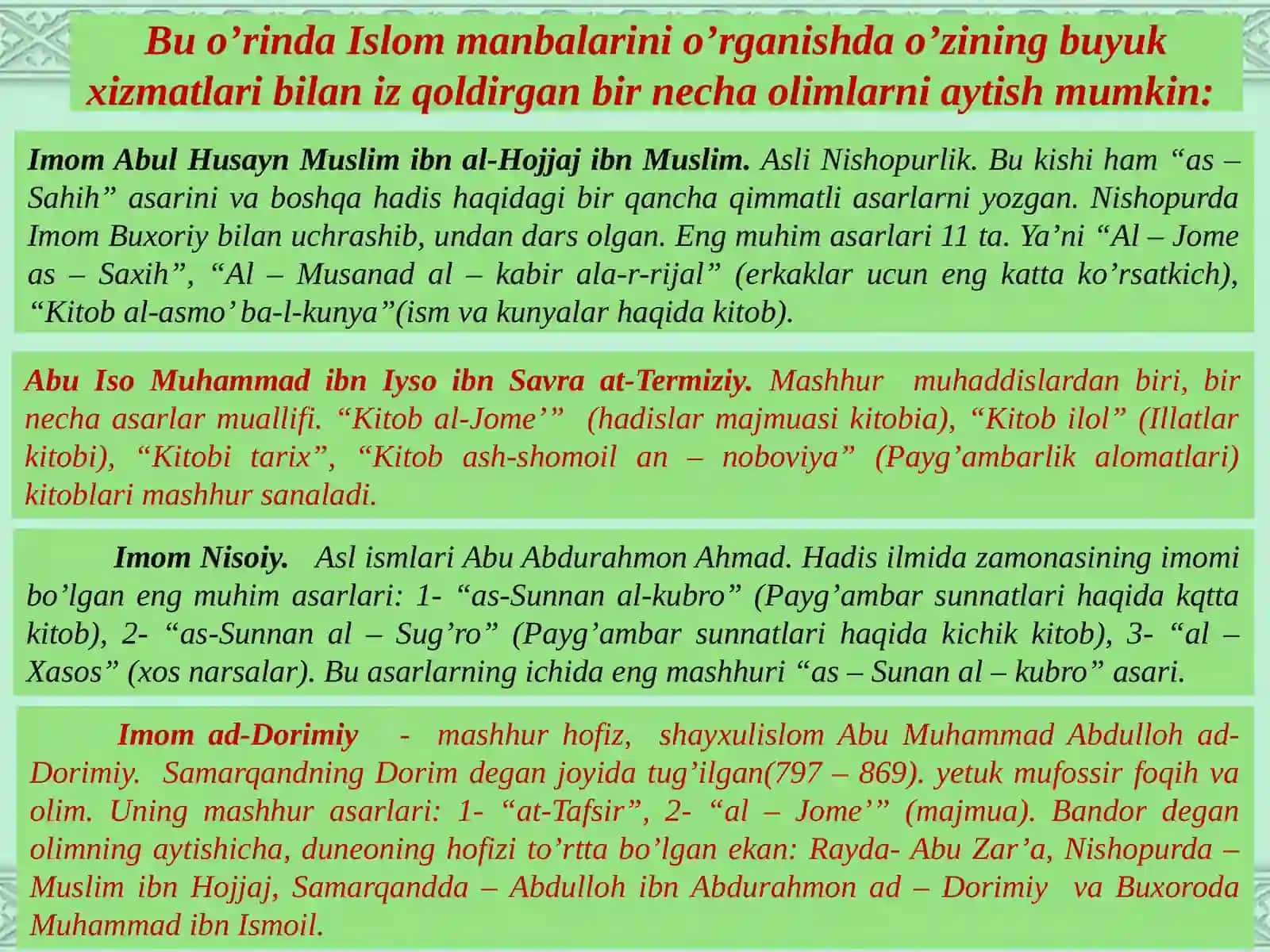 Markaziy Osiyo mutaffakirlarining ma’naviy merosi 3
